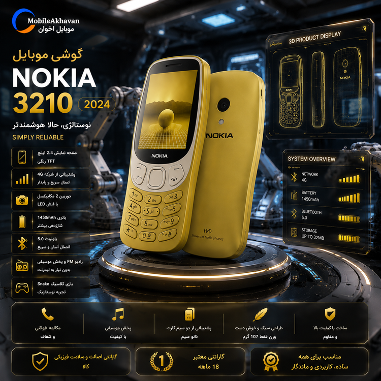 نوکیا N3210 مدل 2024 اصل
